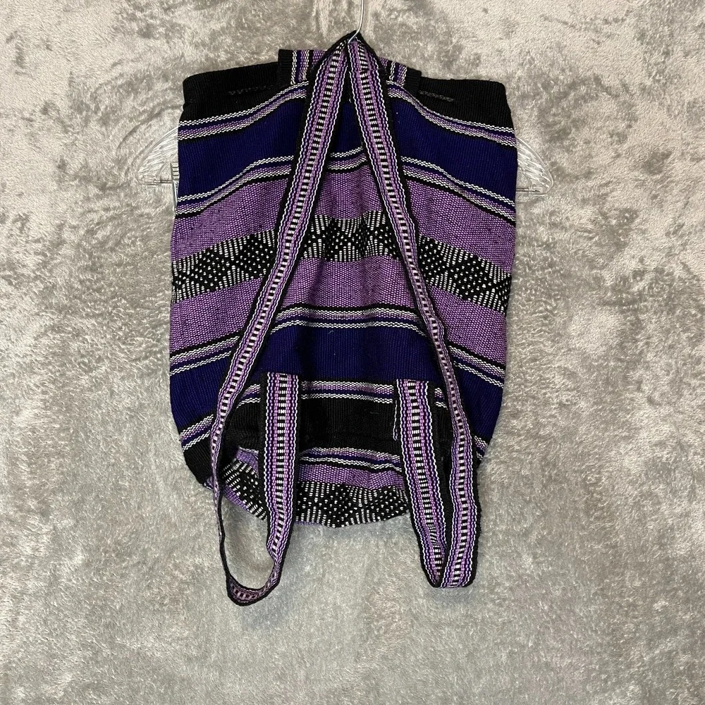 Baja Aztec Mexico Travel Hippie Drawstring Toggle Puerto Penasco Backpack
